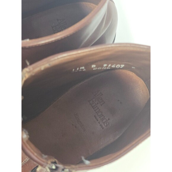 Allen Edmonds York Double Zip Up Ankle Boots Size Mens 11.5 D Brown Leather main image 2